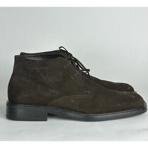 Salvatore Ferragamo Men’s Lace-up Leather/Suede Ankle Boots Size 8.5 D